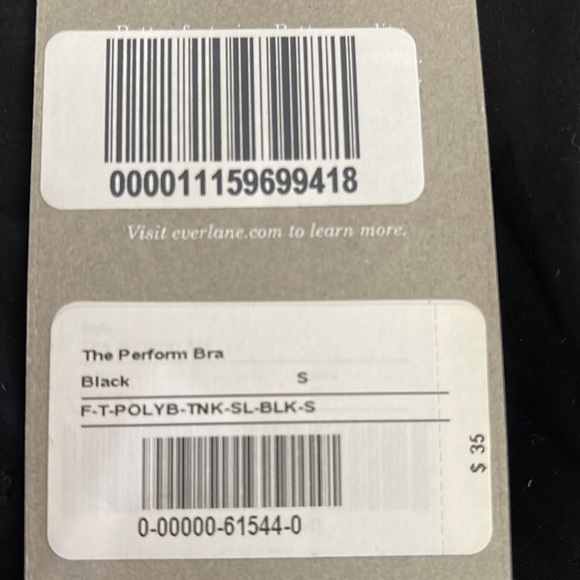 Everlane The Perform Bra Black Size Small NWT - Picture 7 of 8